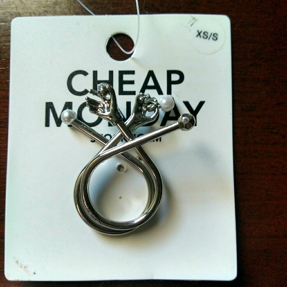 Cheap Monday funky silver rings